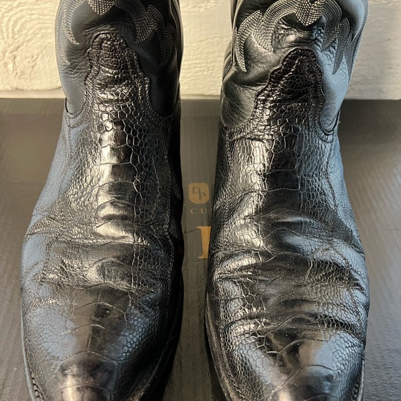 Nocona 12D ostrich leg western boots, black - Picture 2 of 14